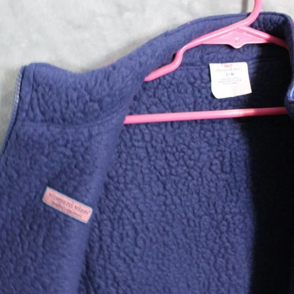 Vineyard Vines Pink and Blue Plaid Kids Vest